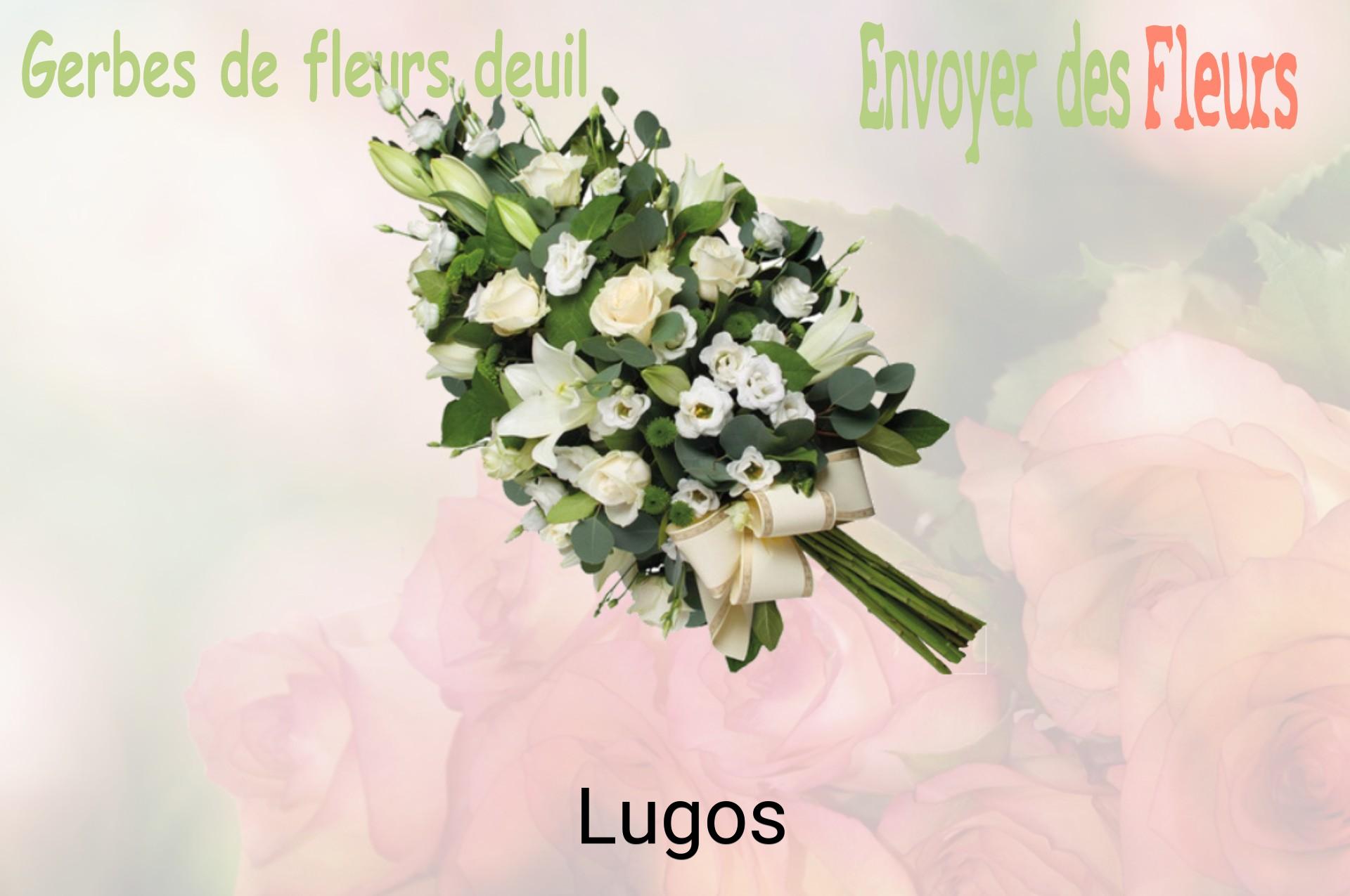 Gerbe de fleurs de deuil livrée à Lugos